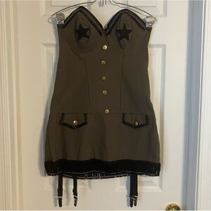 Leg Avenue Pin Up Army Girl Dress Military Costume - Never Worn!